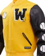 Peanuts Snoopy Peanuts Woodstock Yellow Varsity Jacket Shop