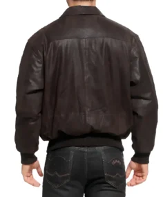 Shop The Men's Distressed Dark Brown A2 Bomber Jacket