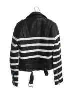 Black And White Each x Leather Biker jacket - Image 2