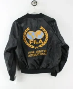 Fila King International Golf Embroidered Black BomberJacket Back