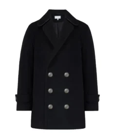 Men's Black Lambeth Reefer Coat
