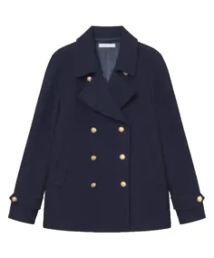 Men's Caban Navy Gold Reefer Jacket