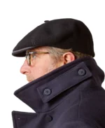 Men's Navy Blue Reefer Jacket Collar