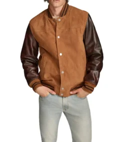 Men's Camel Brown Varsity Jacket