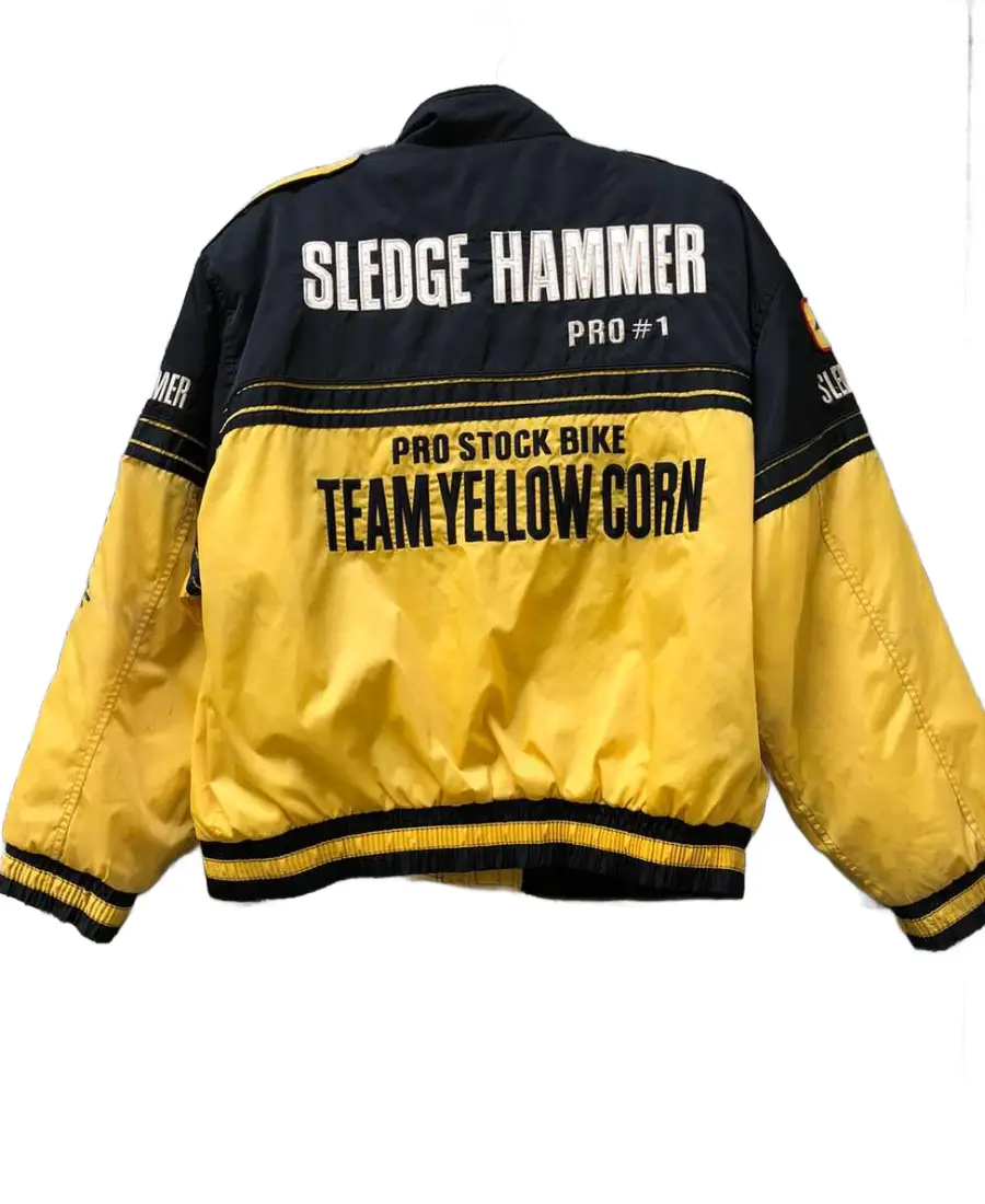 Vintage Team Yellow Corn Motorcycle Jacket - Image 2