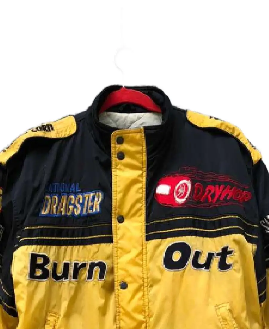 Vintage Team Yellow Corn Motorcycle Jacket - Image 3