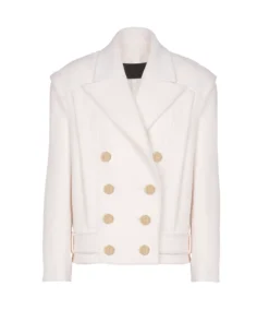 Women's Cropped Wool Reefer Jacket