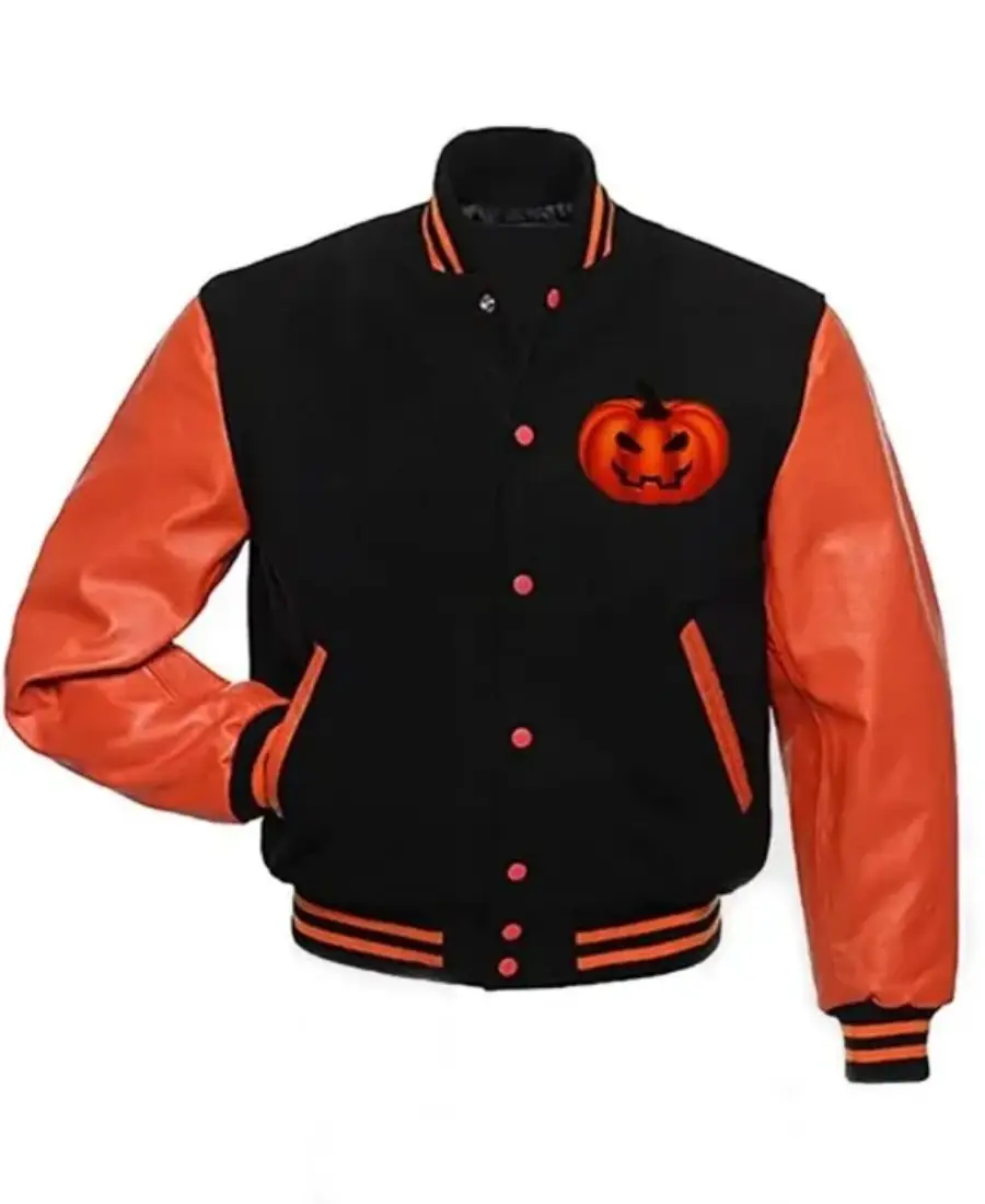 Men'S Happy Halloween Varsity Jacket Men'S Happy Halloween Varsity Jacket