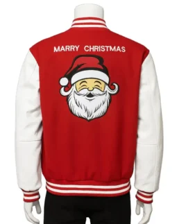 SHop The Men's Santa Patch Christmas Varsity Jacket