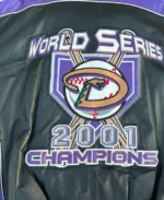 MLB Arizona Diamondbacks World Series Championship Leather Jacket Back