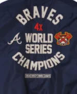 MLB Atlanta Braves Varsity Bomber Jacket Back