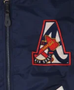 MLB Atlanta Braves Varsity Bomber Jacket Close