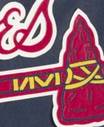 MLB Atlanta Braves Full Leather Jacket Back