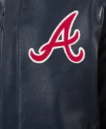 MLB Atlanta Braves Full Leather Jacket Close