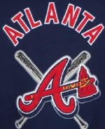MLB Atlanta Braves Mashup Rib knitted Varsity Jacket Back