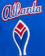 MLB Atlanta Braves Retro Classic Varsity Jacket Blue Close