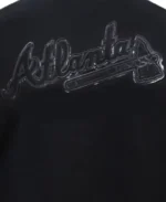 MLB Atlanta Braves Triple Black Varsity Jacket Back