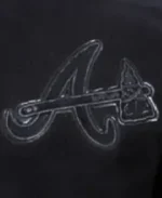 MLB Atlanta Braves Triple Black Varsity Jacket Close