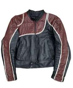 Men's 80s asymmetrical leather Biker jacket