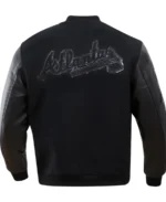 Shop The MLB Atlanta Braves Triple Black Varsity Jacket