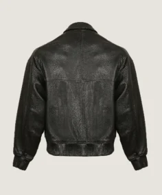 Shop The Men's Black Oversized Pilot Leather Jacket Sleeves