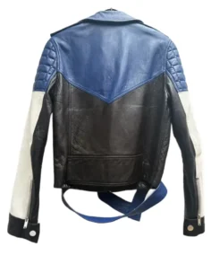 Shop The Men's Courreges Block Leather Biker Jacket
