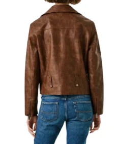 Shop The Women’s Brown Quilted Moto Leather Jacket