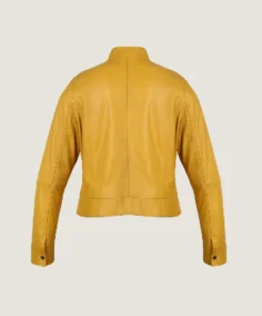 Shop The Women's Cafe Racer Yellow Leather Jacket
