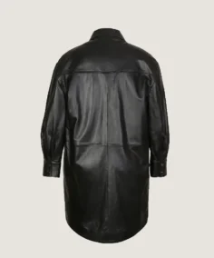 Shop The Women's Classic Long Leather Coat Jacket