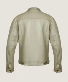Shop The Women's Denim Style Cream Leather Jacket