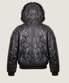 Shop The Women's Puffer Black Leather Jacket