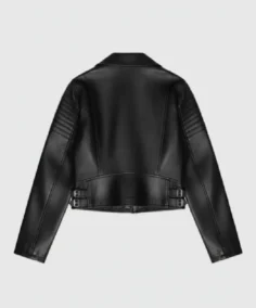 Shop the Women's Maniere De Voir Leather Biker Jacket