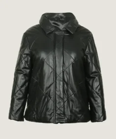 Women's Classic Leather Bomber Jacket