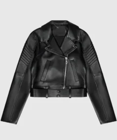 Women's Maniere De Voir Leather Biker Jacket