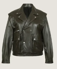 Women's Oversized Brown Biker Leather Jacket