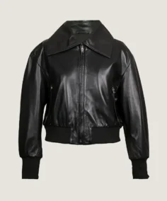 Women's Oversized Pilot Sleek Leather Jacket