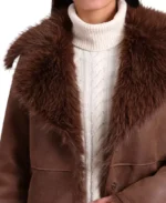 Bagatelle Faux Shearling Leather Jacket Collar