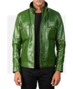Darren Green Biker Leather Jacket - Image 3