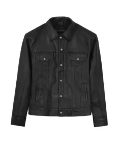 Men's Classic Shirt Style Leather Jacket