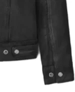 Men's Classic Shirt Style Leather Jacket Sleeves