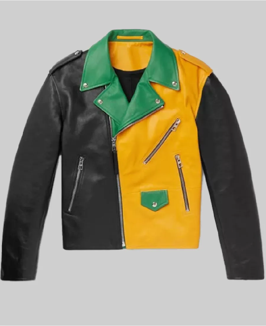 Mens-Color-Block-Leather-Jacket.webp Men’s Block Color Biker Leather Jacket - Image 1