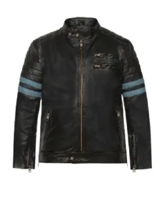Men's Hybrid Striped Leather Jacket