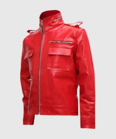 Men's Red Motorcycle Leather Jacket