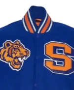 Men's Savannah State University Varsity Jacket Collar
