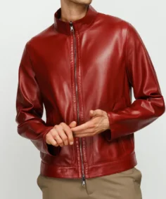 Men's The Del Rio Burgundy Leather Jacket