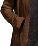 Men's Western Distressed Suede Canvas Duster Coat - Image 4
