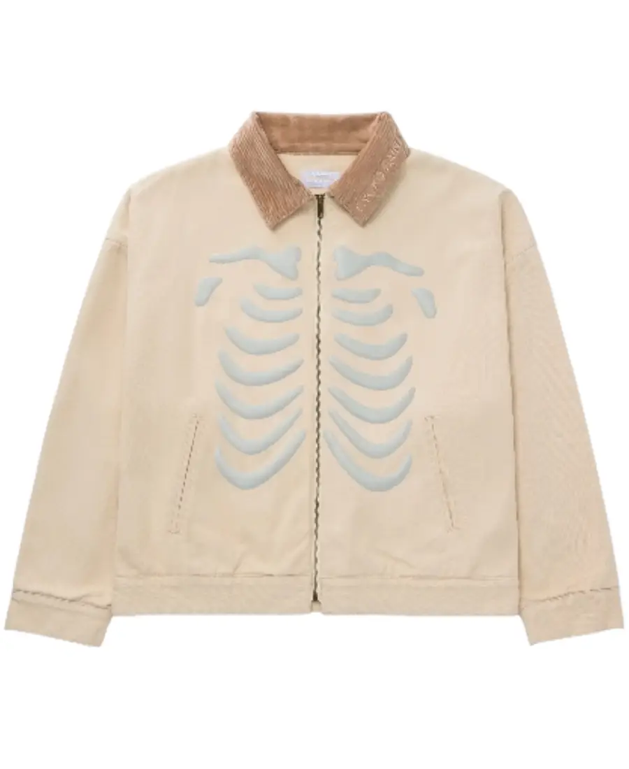 Ryoko Rain Bones Work Cotton Jacket Beige Ryoko Rain Bones Work Cotton Jacket Beige