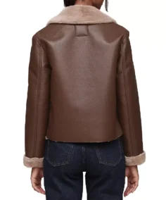 Shop The Bagatelle Double Breasted Faux Shearling Leather Jacket