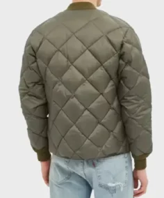 Shop The Men's Olive Quilted Puffer Jacket