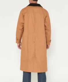 Men's Brown Canvas Duster Coat